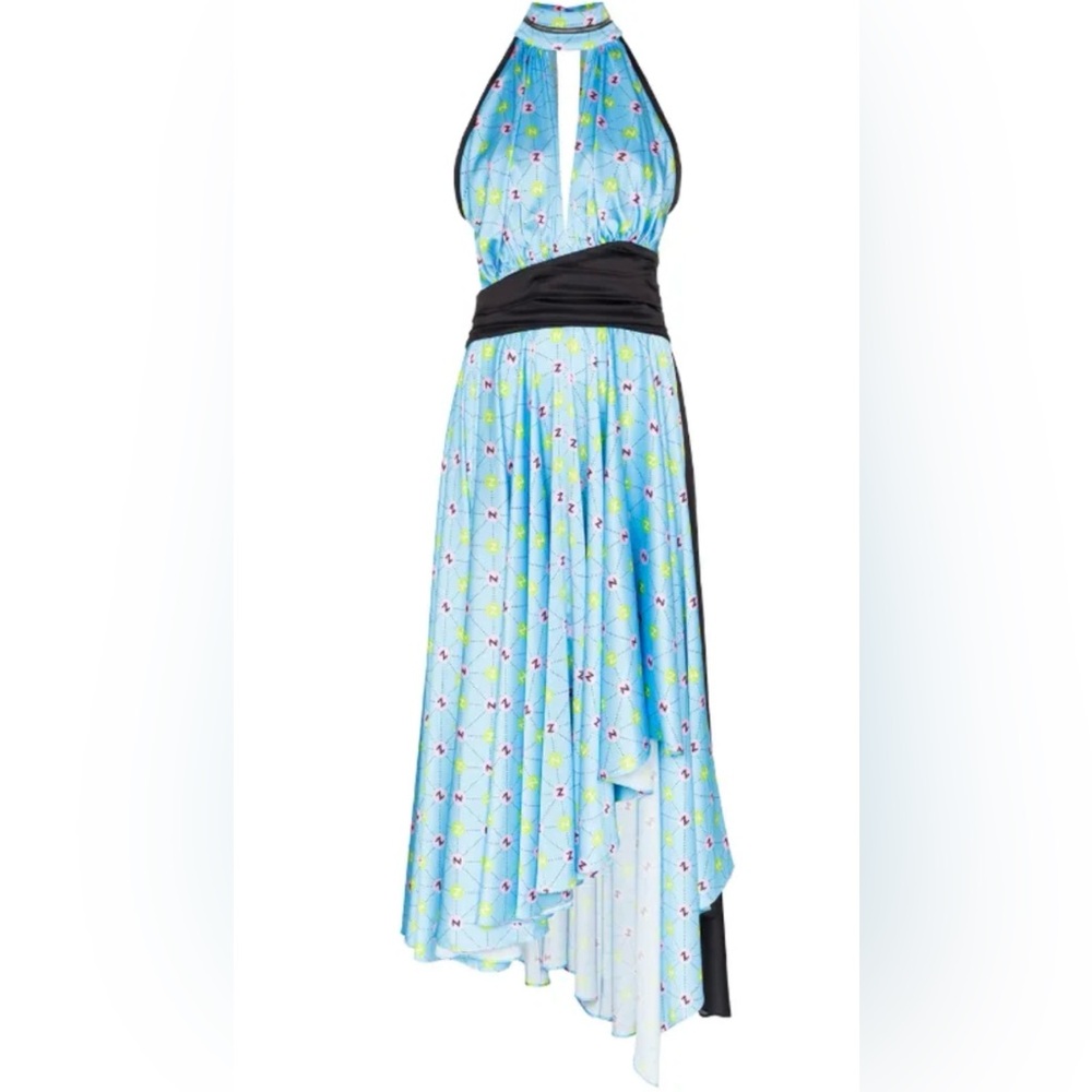 Natasha Zinko Sky blue Halter Dress. Small. Brand new with tags.
